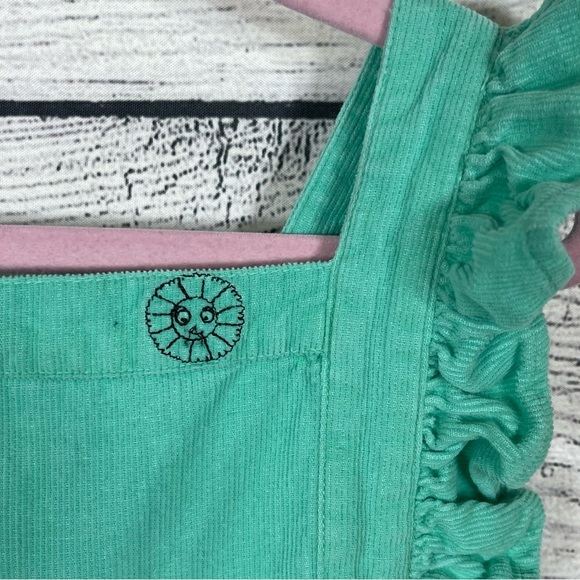Margherita Girls Green Corduroy Pinafore Dress Sz 4 - Picture 2 of 6